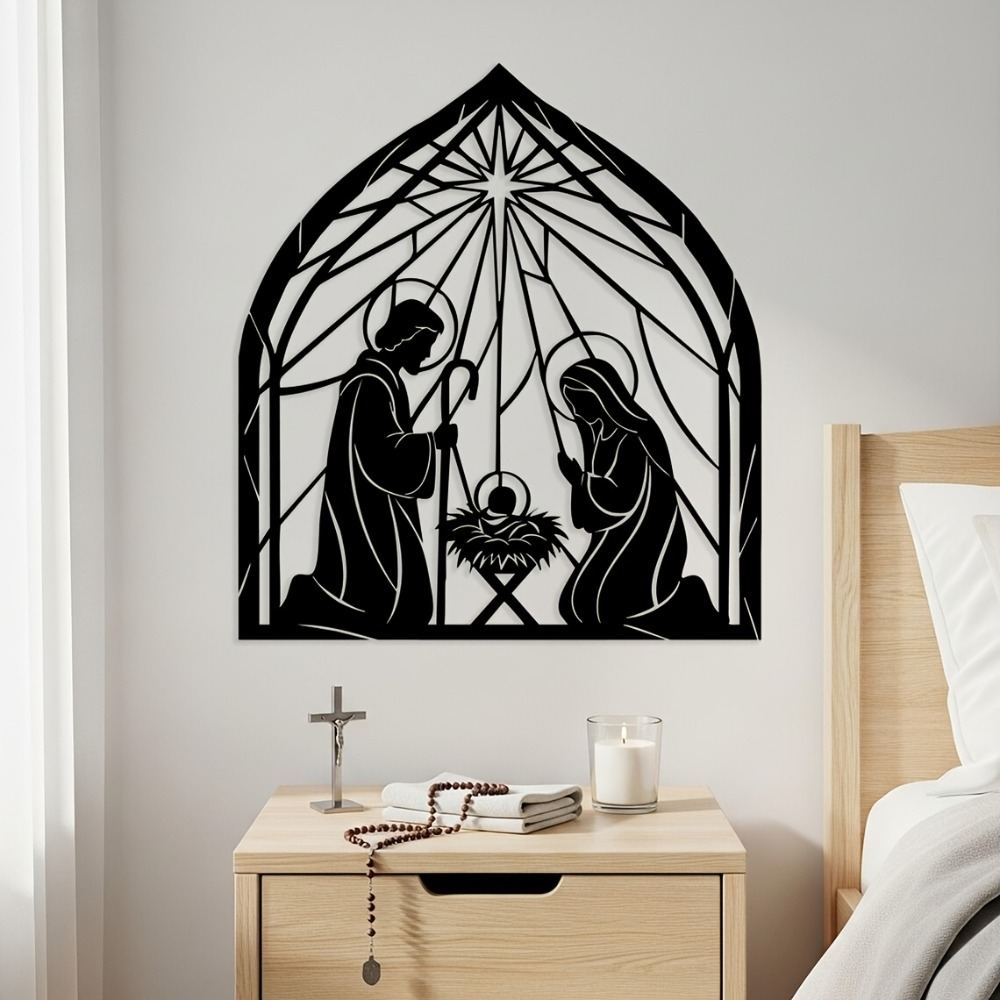 Home Decor Interior - CIFBUY Décoration Murale Métallique Religieuse de