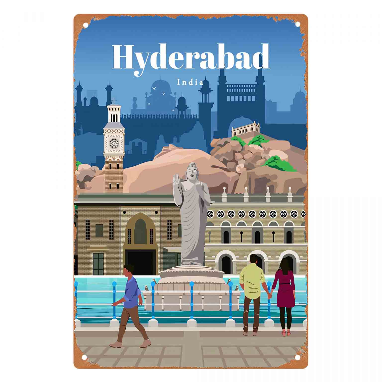 Home Decor Hyderabad - Décoration murale en métal 2D plate,