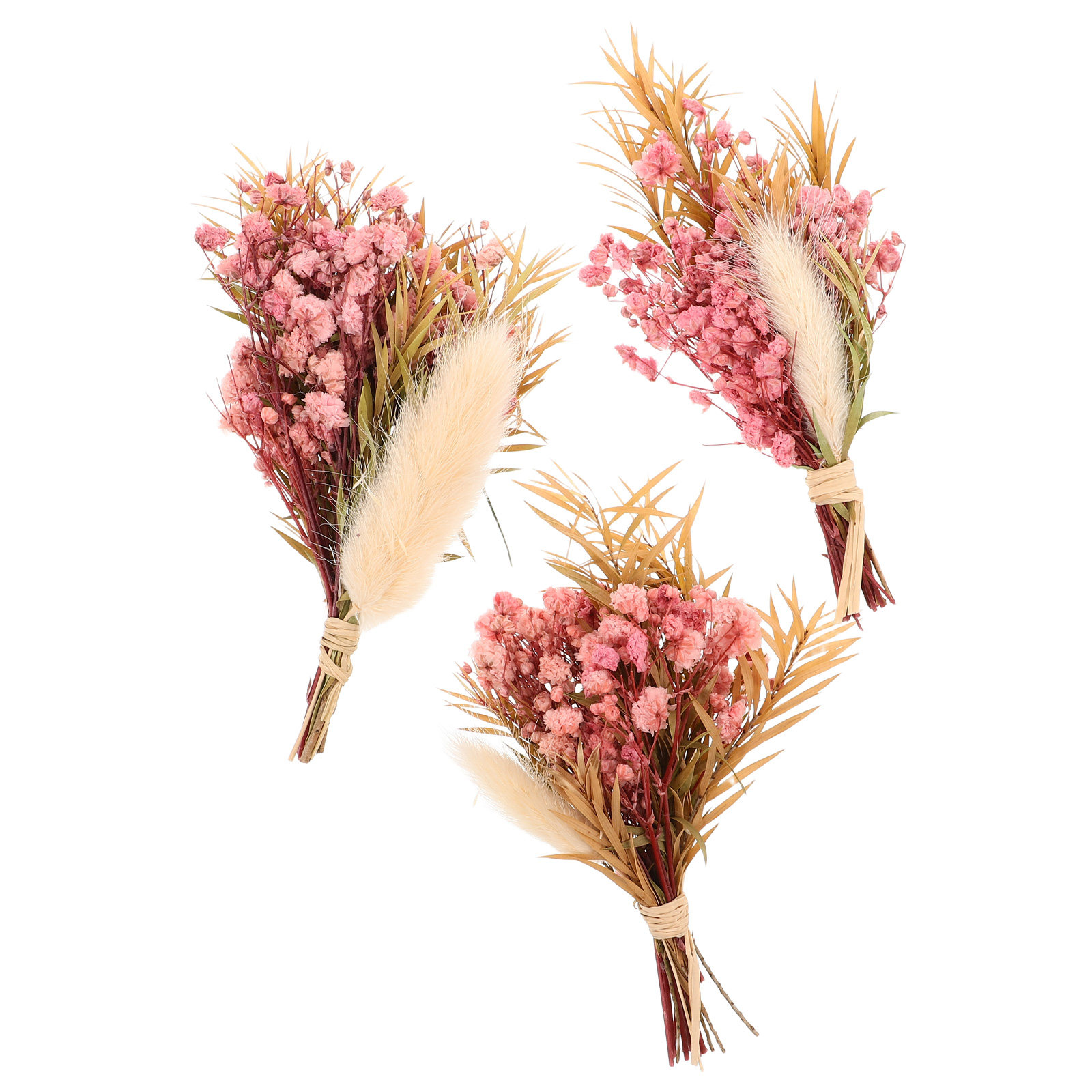 Dried Flower Bouquet - Lot de 3 mini-bouquets de fleurs