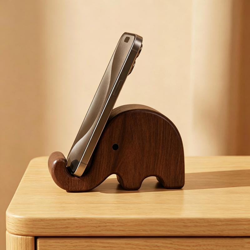 Home Decor Organizer - Support de téléphone en bois massif