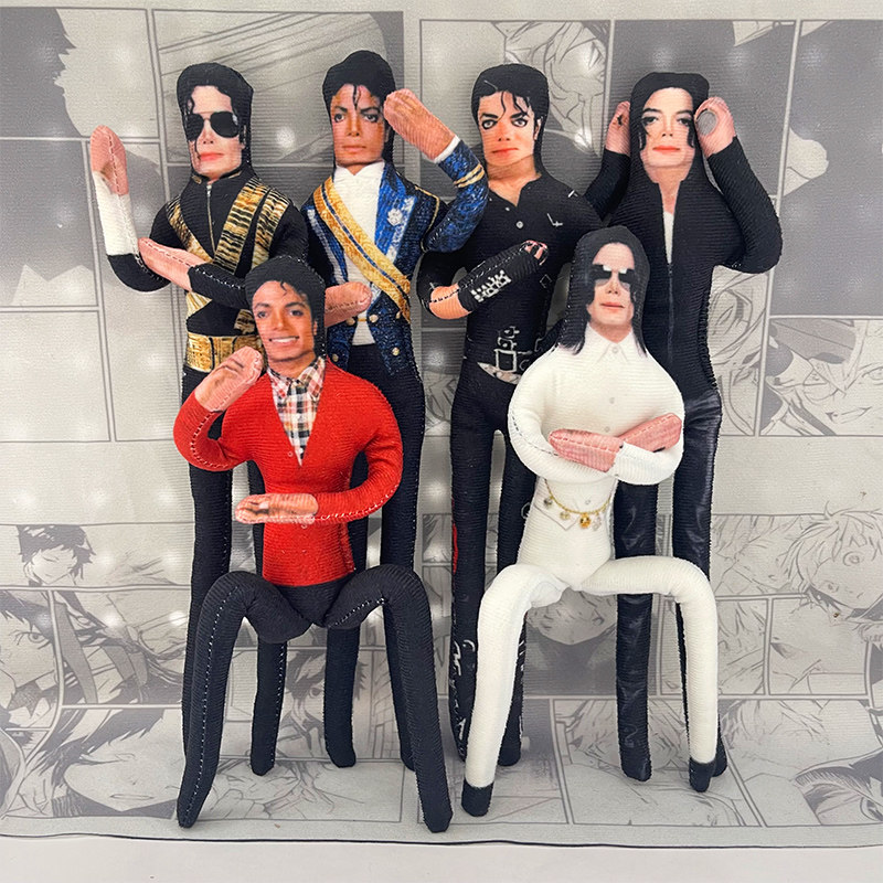 Home Decor Market - Figurine articulée en peluche Michael Jackson,
