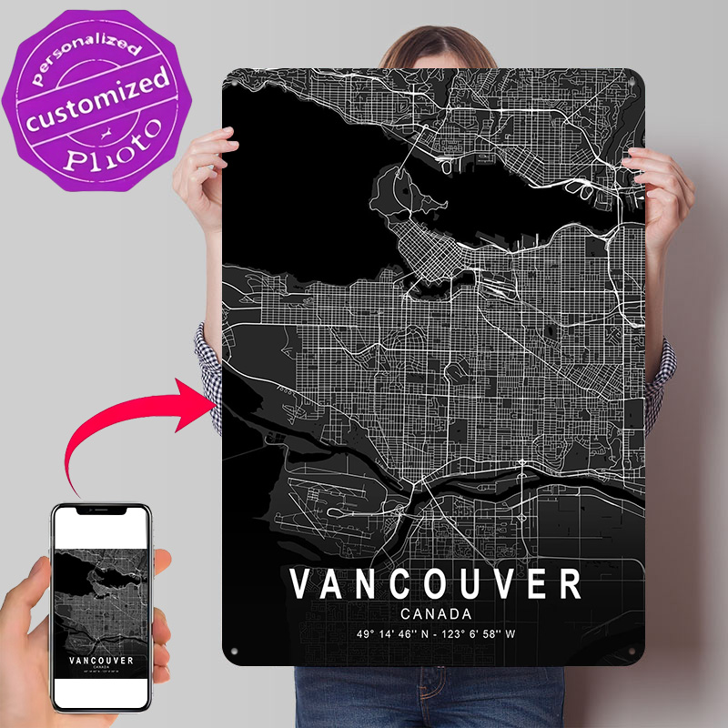 Home Decor Vancouver - Affiche texturée imprimée en 3D de