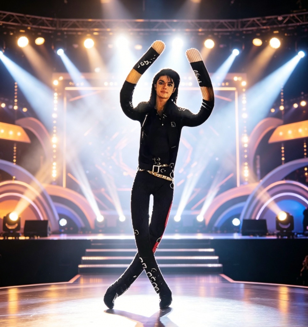 Home Decor Market - Figurine articulée en peluche Michael Jackson,