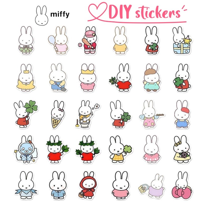 Home Decor Tv - Autocollant créatif Miffy aux couleurs vives,