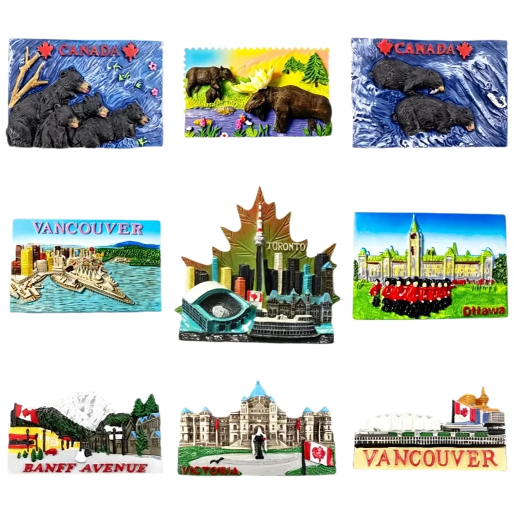 Home Decor Vancouver - Aimant de réfrigérateur 3D en résine