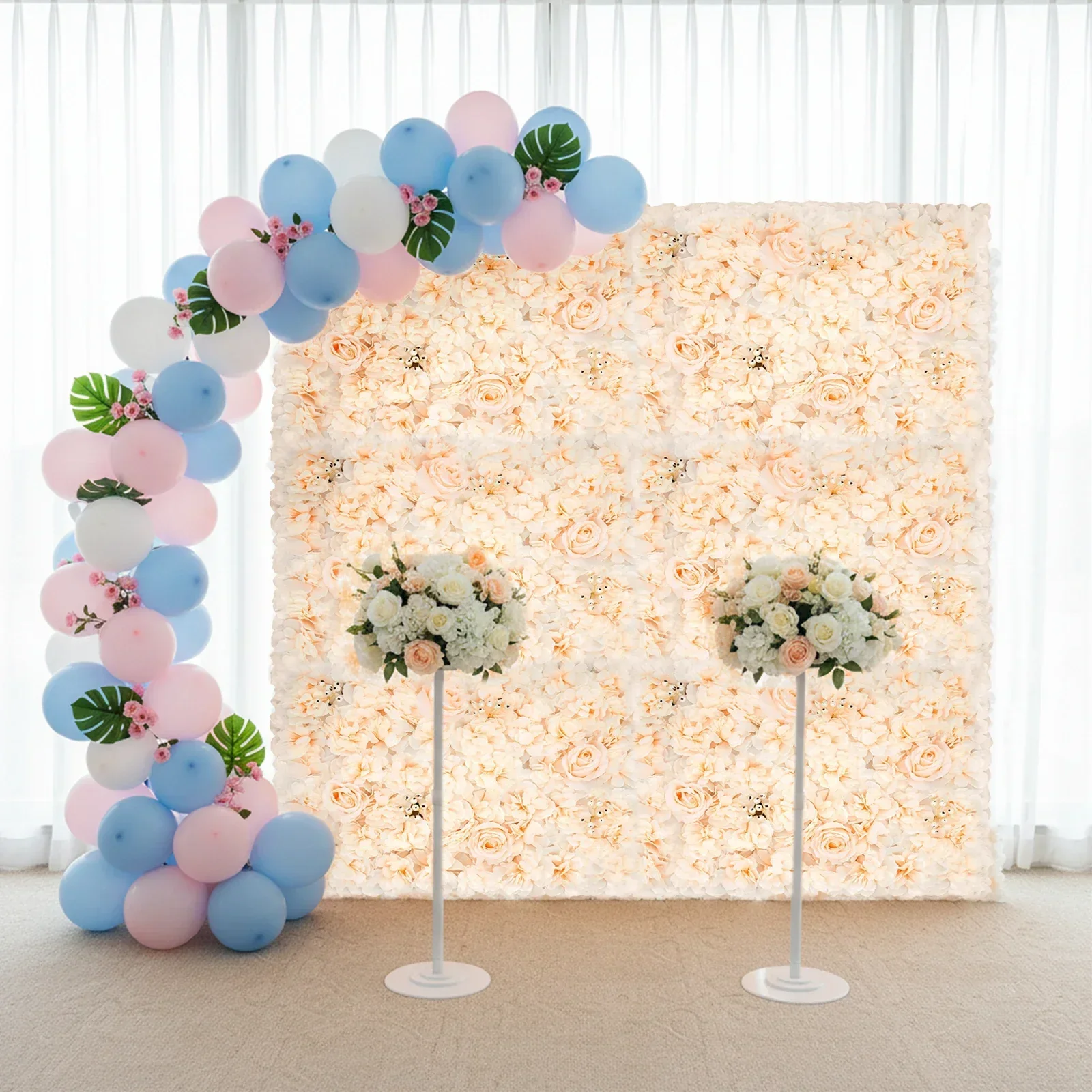 Home Decor Wall Panels - 6 panneaux muraux de fleurs artificielles