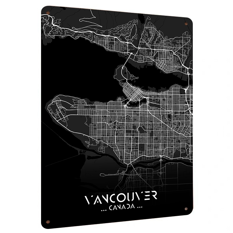 Home Decor Vancouver - Carte de ville du Canada de