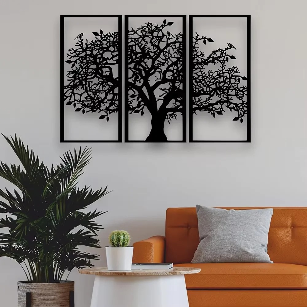 Home Decor Etsy - Décoration murale en métal pour arbre