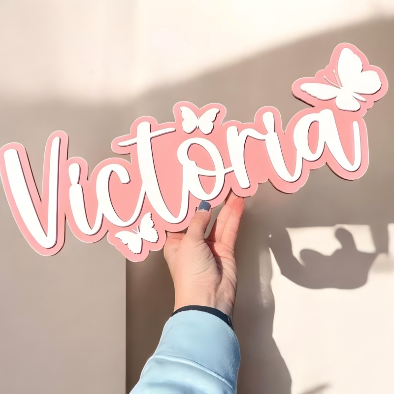 Plaque nominative en bois pers - Home Decor Diy avis et prix