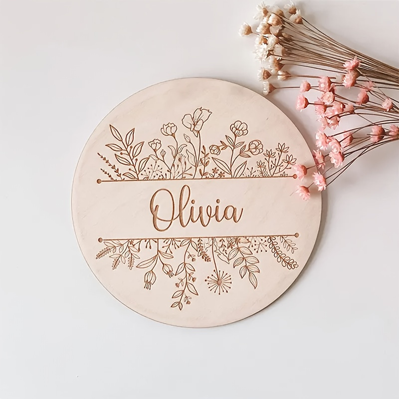 Plaque de nom gravée florale p - Home Decor Inspo avis et prix