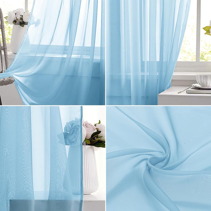 Voilage transparent bleu clair - Home Decor Wall Panels avis et prix