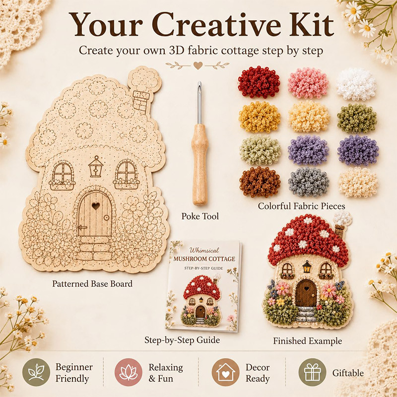 Kit DIY Poke Art Maison Champi - Home Decor Diy avis et prix