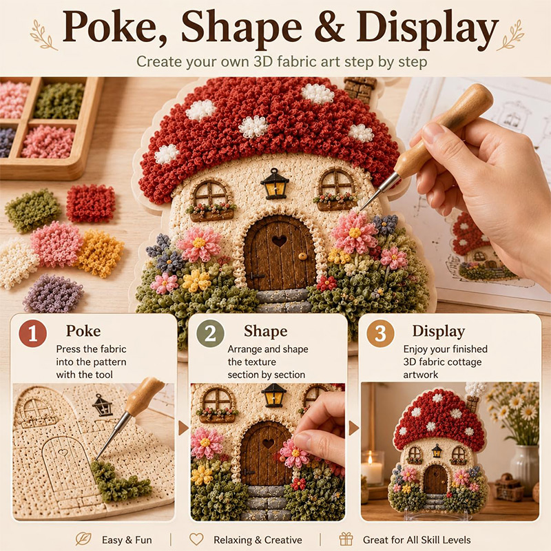 Kit DIY Poke Art Maison Champi - Home Decor Diy avis et prix