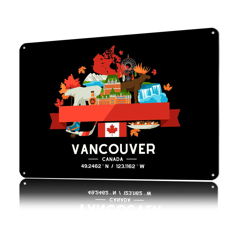 Affiche imprimée Carte de la v - Home Decor Vancouver avis et prix