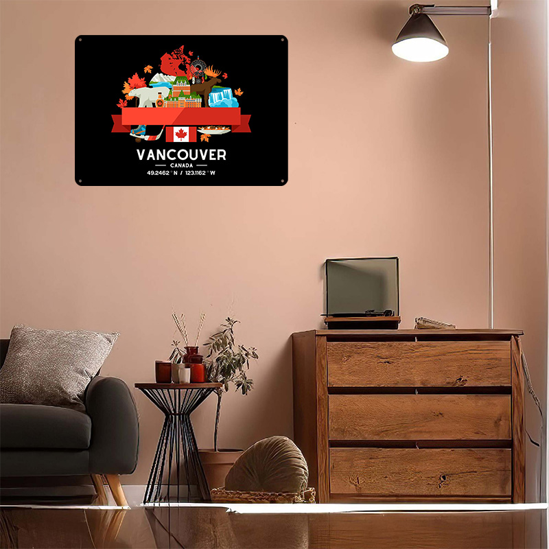 Affiche imprimée Carte de la v - Home Decor Vancouver avis et prix