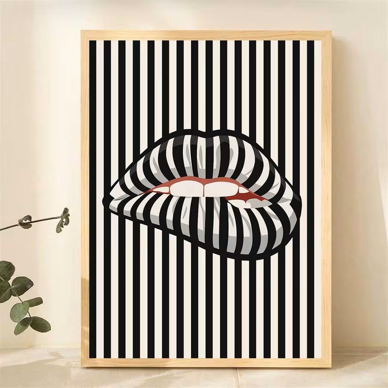 Affiche murale en toile rayée  - Home Decor Interior avis et prix