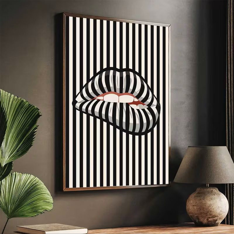 Affiche murale en toile rayée  - Home Decor Interior avis et prix